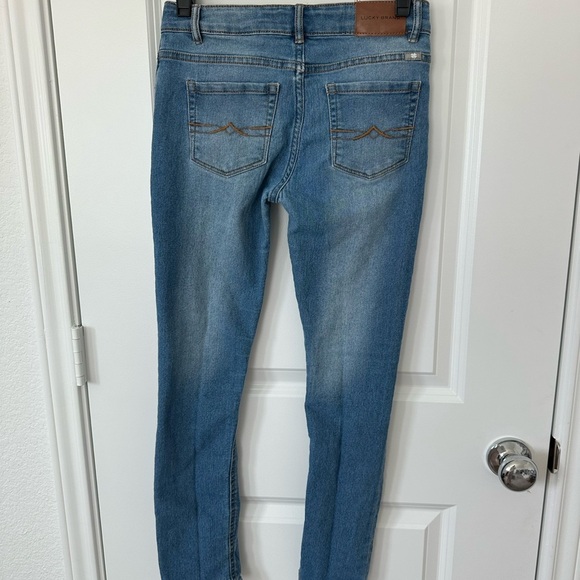 Girls Zoe Skinny Lucky Brand Light Blue Distressed Skinny Jeans - Picture 3 of 4